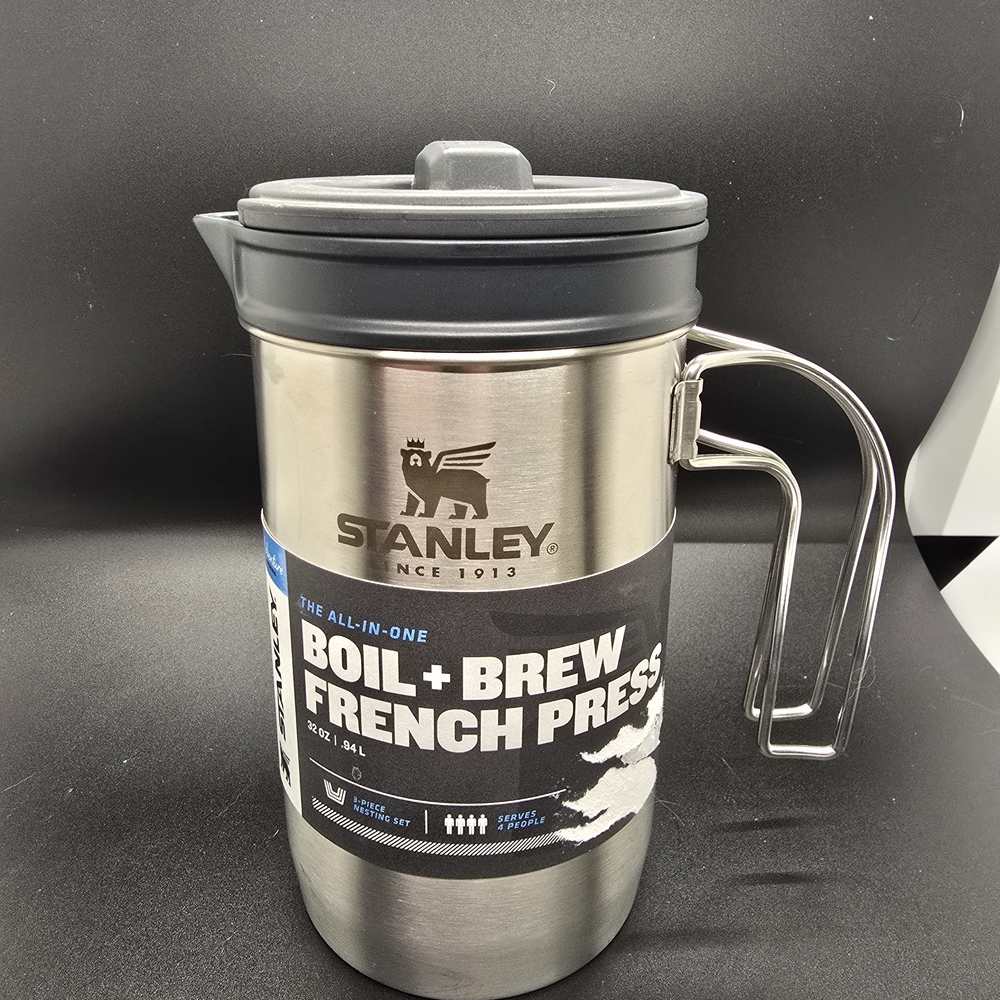 NEW STANLEY All In One French Press Boil & Brew 32oz Stainless Steel Great Gift!